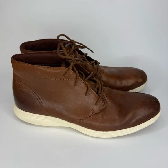Cole Haan Grand OS Tour Chukka Boots Mens Size 12 M Brown Leather Lace Up C29589 - Picture 1 of 7